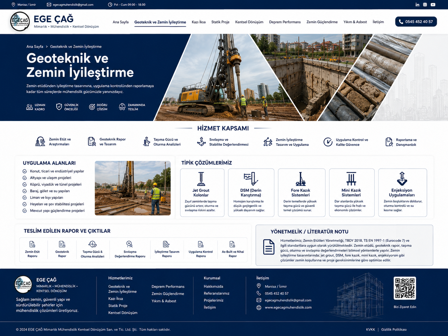 Geoteknik ve Zemin İyileştirme profesyonel web görseli